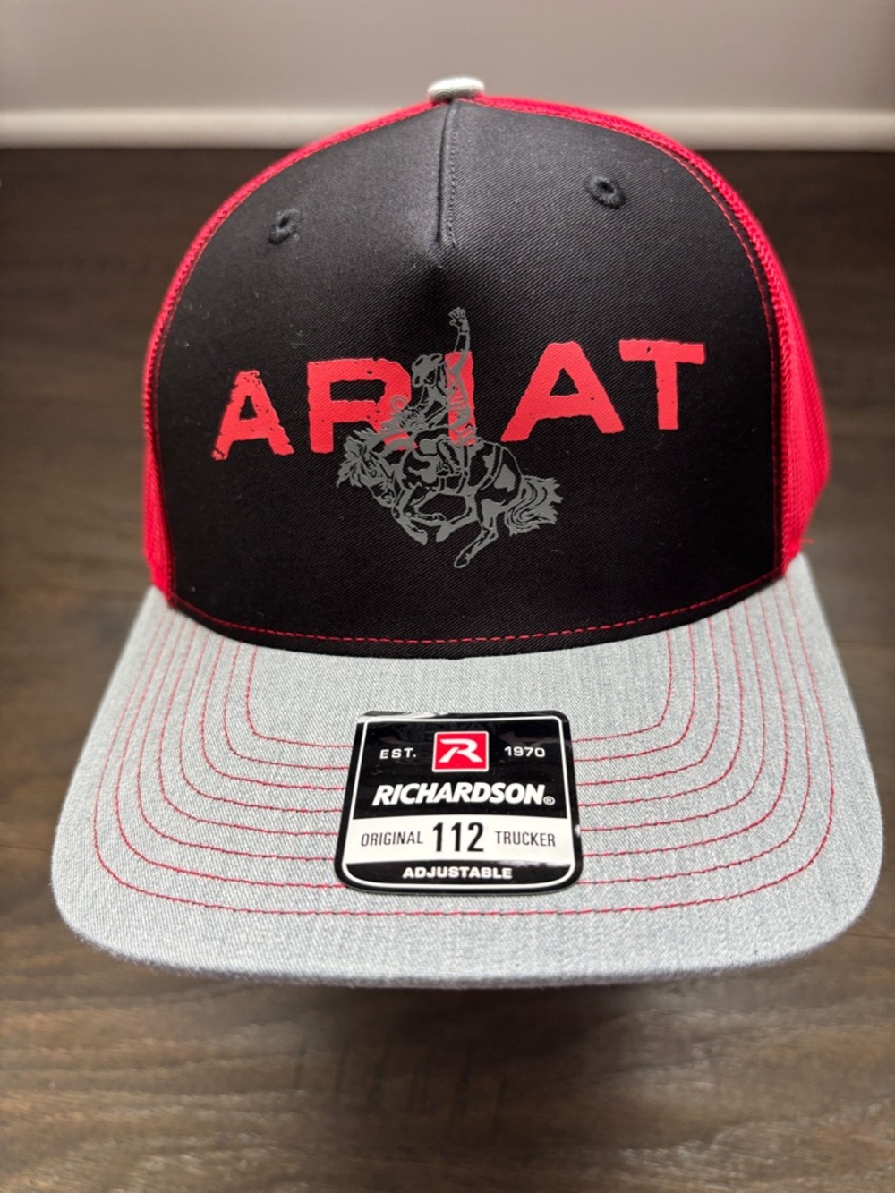 Ariat Richardson Original Bucking Bronco Structured Snapback cap canvas,mesh hat